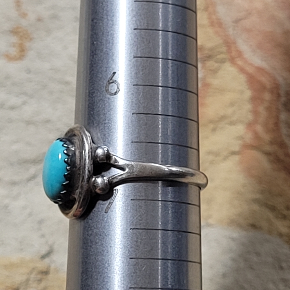 Sterling Silver Turquoise Ring. #1 - Picture 5 of 6